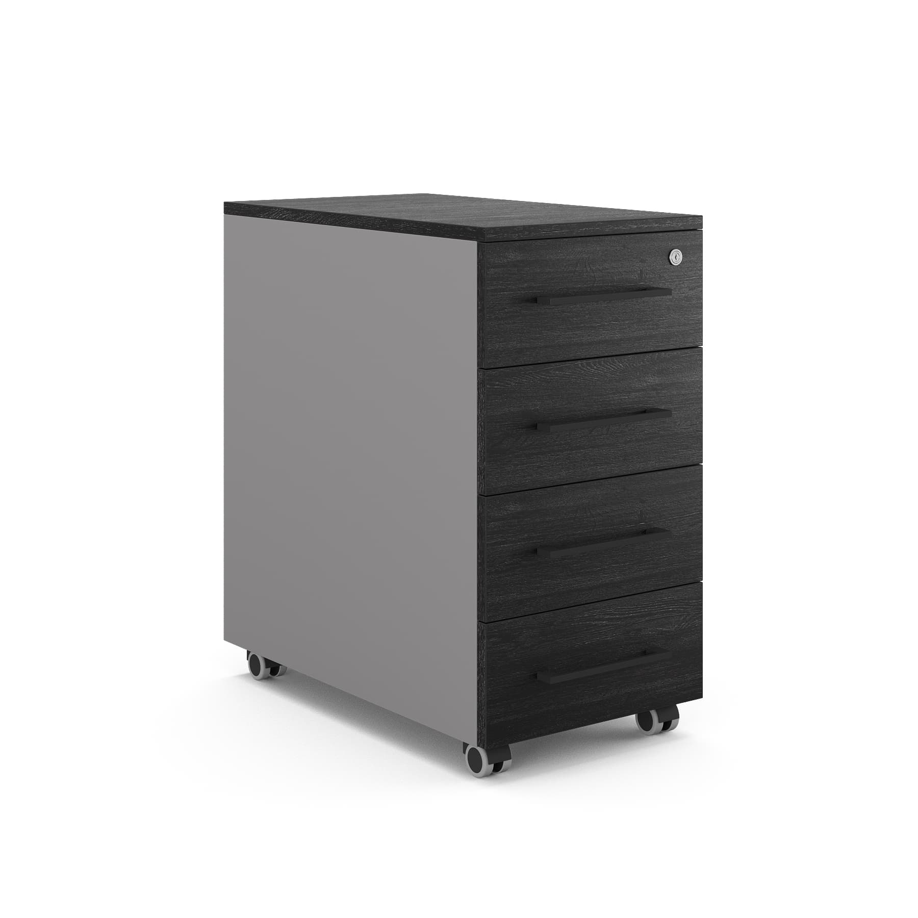 Тумба мобильная Kobor TМ4-40/70 aluminum/wood
