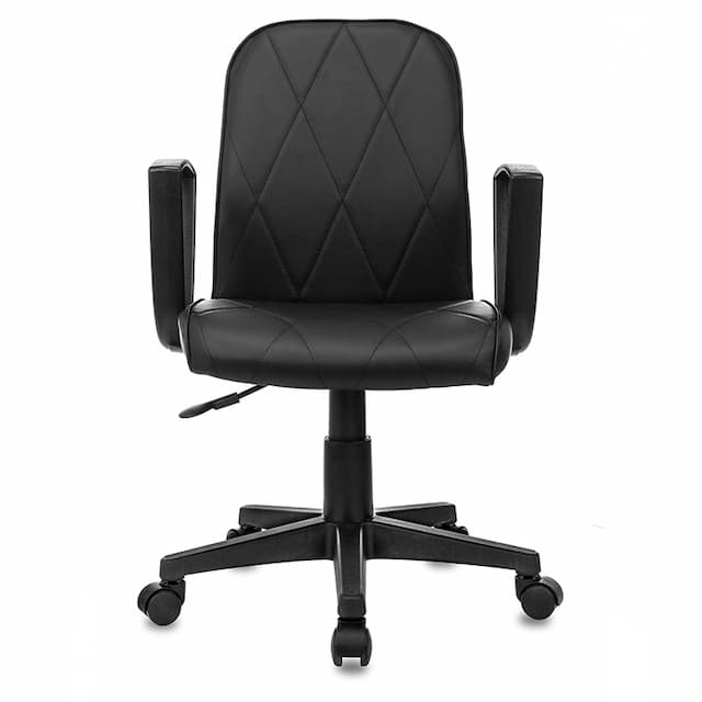 Кресло Бюрократ CH-327 черный эко.кожа крестов. пластик черный