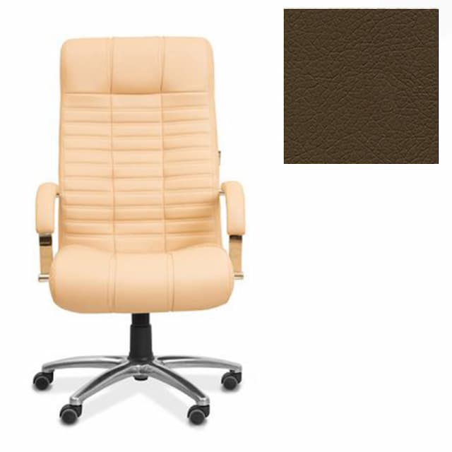 Кресло Юнитекс Атлант X для руководителя экокожа премиум коричневая CN1116