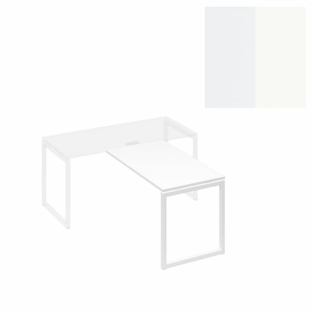 Брифинг-приставка Юнитекс А4 на металлокаркасе QUATTRO А4 Б4 074 БП (120x70x75) белый премиум/металлокаркас белый