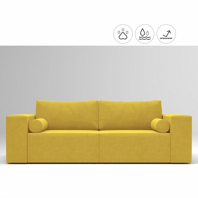 Диван Мастерфабрик Линдайв Saga yellow ткань рогожка