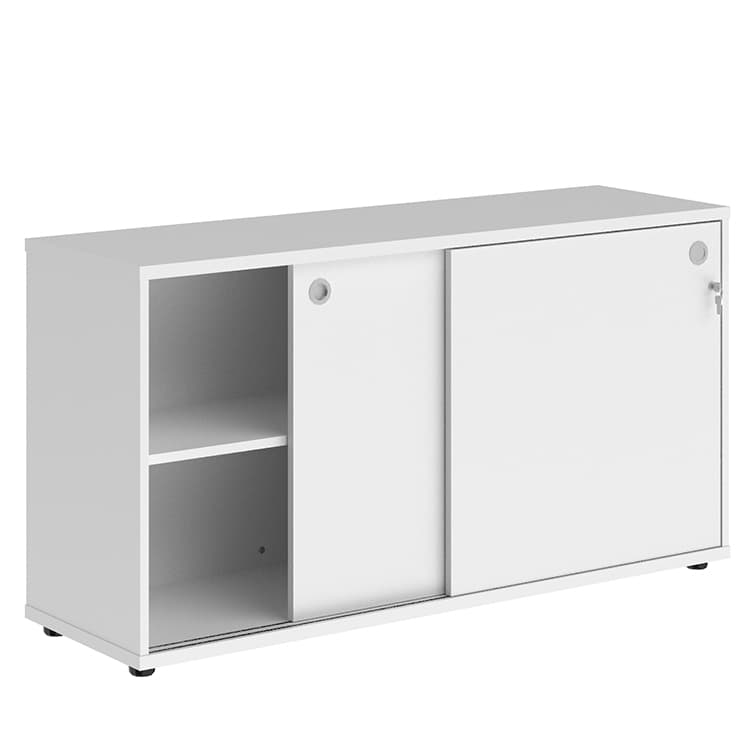 Шкаф низкий со слайд дверьми Skyland XLC 1443 белый 1406х430х750 XTEN