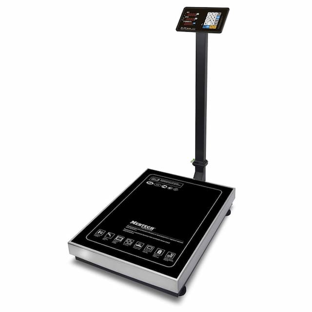 Торговые напольные весы MERTECH M-ER 333 ACLP-300.50/100 "TRADER" с расч. стоимости LED